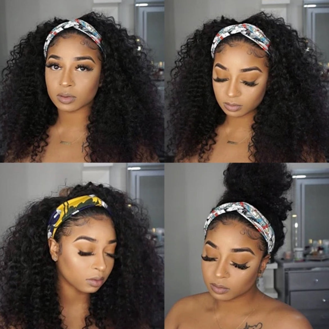 Deep Curly Headband Wig