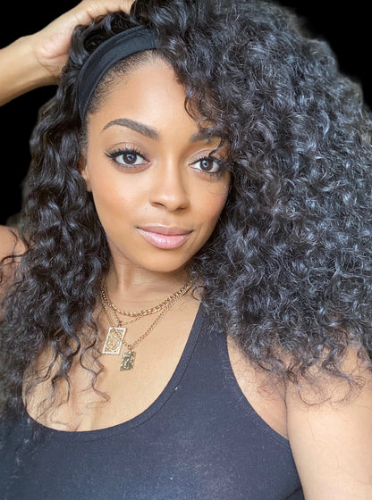 Deep Curly Headband Wig
